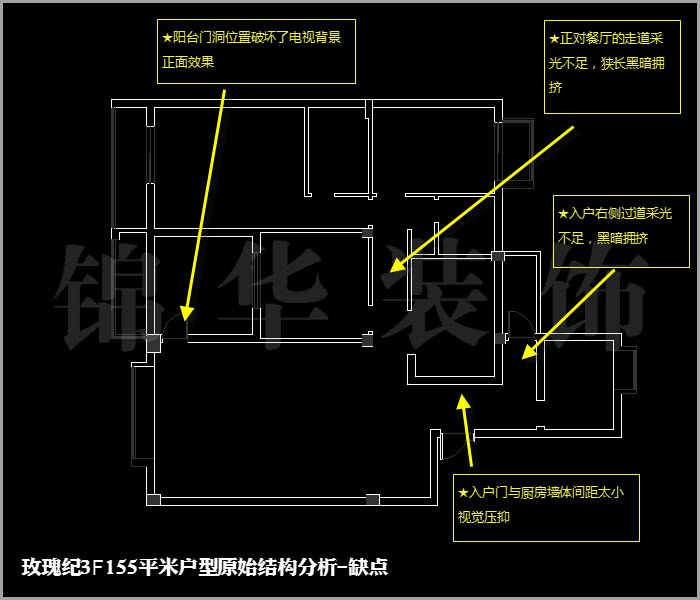 融僑中央花園玫瑰紀(jì)三樓155平米 戶型