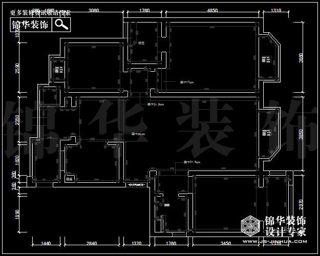 五礦御江金城A2戶型140平米  戶型